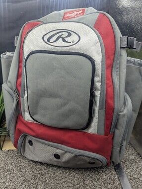 Rawlings Comrade Bat Backpack Gray Red